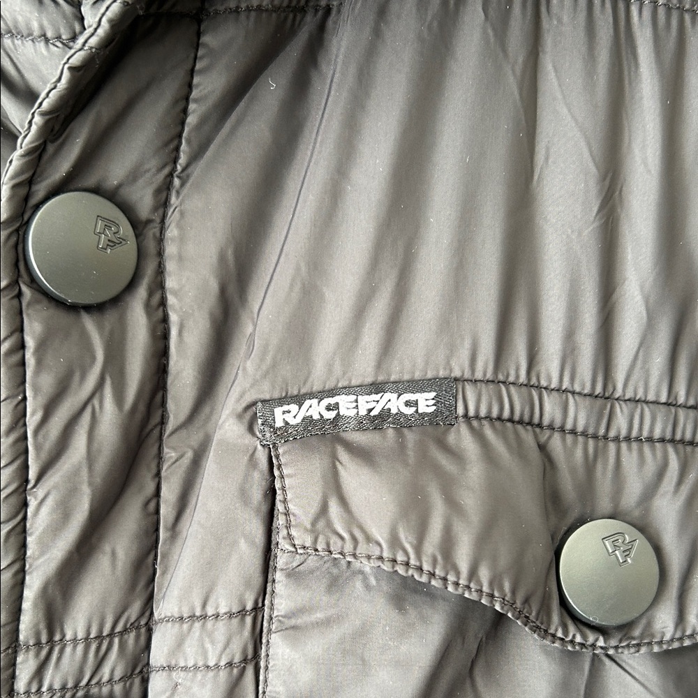 Men's Black Insulated Coat Race Face size L - Picture 4 of 13